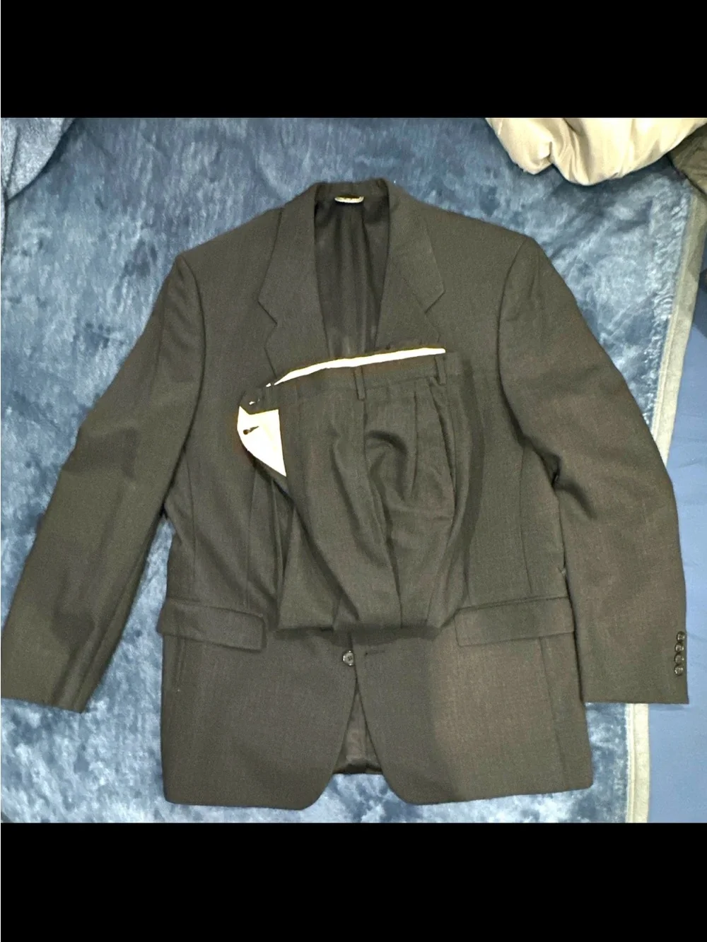 Vintage Dior Men's Dark Charcoal Two-Piece Suit
